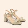 imageDREAM PAIRS Womens Chunky Heels Block Round Open Toe Ankle Strap Heel Fashion Wedding Party Comfort Dress Sandals ShoesLight Gold