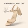 imageDREAM PAIRS Womens Chunky Heels Block Round Open Toe Ankle Strap Heel Fashion Wedding Party Comfort Dress Sandals ShoesNude
