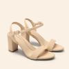 imageDREAM PAIRS Womens Chunky Heels Block Round Open Toe Ankle Strap Heel Fashion Wedding Party Comfort Dress Sandals ShoesNude