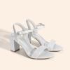 imageDREAM PAIRS Womens Chunky Heels Block Round Open Toe Ankle Strap Heel Fashion Wedding Party Comfort Dress Sandals ShoesSilverglitter