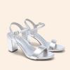 imageDREAM PAIRS Womens Chunky Heels Block Round Open Toe Ankle Strap Heel Fashion Wedding Party Comfort Dress Sandals ShoesSilverpu