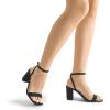 imageDREAM PAIRS Womens Chunky Heels Square Open Toe Ankle Buckle Strappy Block Heeled Sandals for Party Wedding DailyBlacknubuck