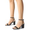 imageDREAM PAIRS Womens Chunky Heels Square Open Toe Ankle Buckle Strappy Block Heeled Sandals for Party Wedding DailyBlacknubuck