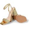 imageDREAM PAIRS Womens Chunky Heels Square Open Toe Ankle Buckle Strappy Block Heeled Sandals for Party Wedding DailyGoldrhinestone