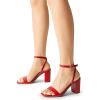 imageDREAM PAIRS Womens Chunky Heels Square Open Toe Ankle Buckle Strappy Block Heeled Sandals for Party Wedding DailyRedpu