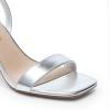 imageDREAM PAIRS Womens Chunky Heels Square Open Toe Ankle Buckle Strappy Block Heeled Sandals for Party Wedding DailySilvermetallic