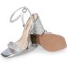 imageDREAM PAIRS Womens Chunky Heels Square Open Toe Ankle Buckle Strappy Block Heeled Sandals for Party Wedding DailySilverrhinestone