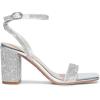 imageDREAM PAIRS Womens Chunky Heels Square Open Toe Ankle Buckle Strappy Block Heeled Sandals for Party Wedding DailySilverrhinestone