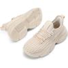 imageDREAM PAIRS Womens Platform Chunky Fashion Sneakers Slip on Walking Stylish Lightweight Classic Casual SneakerBeige