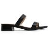 imageDREAM PAIRS Womens Slides Heels Slip On Low Block Sandals Two Strap Open Round Toe Chunky Casual Summer Mules ShoesBlack