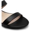 imageDREAM PAIRS Womens Slides Heels Slip On Low Block Sandals Two Strap Open Round Toe Chunky Casual Summer Mules ShoesBlack