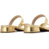 imageDREAM PAIRS Womens Slides Heels Slip On Low Block Sandals Two Strap Open Round Toe Chunky Casual Summer Mules ShoesGold