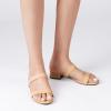 imageDREAM PAIRS Womens Slides Heels Slip On Low Block Sandals Two Strap Open Round Toe Chunky Casual Summer Mules ShoesNudenubuck