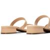 imageDREAM PAIRS Womens Slides Heels Slip On Low Block Sandals Two Strap Open Round Toe Chunky Casual Summer Mules ShoesNudenubuck