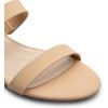 imageDREAM PAIRS Womens Slides Heels Slip On Low Block Sandals Two Strap Open Round Toe Chunky Casual Summer Mules ShoesNudenubuck