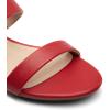 imageDREAM PAIRS Womens Slides Heels Slip On Low Block Sandals Two Strap Open Round Toe Chunky Casual Summer Mules ShoesRed