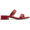 imageDREAM PAIRS Womens Slides Heels Slip On Low Block Sandals Two Strap Open Round Toe Chunky Casual Summer Mules ShoesRed