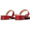 imageDREAM PAIRS Womens Slides Heels Slip On Low Block Sandals Two Strap Open Round Toe Chunky Casual Summer Mules ShoesRed
