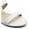 imageDREAM PAIRS Womens Slides Heels Slip On Low Block Sandals Two Strap Open Round Toe Chunky Casual Summer Mules ShoesWhite