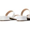 imageDREAM PAIRS Womens Slides Heels Slip On Low Block Sandals Two Strap Open Round Toe Chunky Casual Summer Mules ShoesWhite