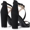 imageDREAM PAIRS 4 inch High Heels for Women Chunky Block Cross Strap Open Toe Dress Sandals for Wedding Bridal Evening Homecoming PromBlack