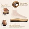 imageDREAM PAIRS Arch Support Thong Sandals for Women Casual Leather Flip Flops Dressy Slides with Soft Cork Footbed Adjustable Strap for Summer Beach VacationBeige
