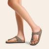 imageDREAM PAIRS Arch Support Thong Sandals for Women Casual Leather Flip Flops Dressy Slides with Soft Cork Footbed Adjustable Strap for Summer Beach VacationBrown
