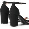 imageDREAM PAIRS Heels for Women Chunky Block Heel Open Toe Ankle Strap 35 Inch Heeled Sandals for Party Date WeddingBlacknubuck