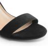 imageDREAM PAIRS Heels for Women Chunky Block Heel Open Toe Ankle Strap 35 Inch Heeled Sandals for Party Date WeddingBlacksuede