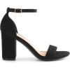 imageDREAM PAIRS Heels for Women Chunky Block Heel Open Toe Ankle Strap 35 Inch Heeled Sandals for Party Date WeddingBlacksuede
