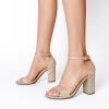 imageDREAM PAIRS Heels for Women Chunky Block Heel Open Toe Ankle Strap 35 Inch Heeled Sandals for Party Date WeddingGold