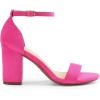 imageDREAM PAIRS Heels for Women Chunky Block Heel Open Toe Ankle Strap 35 Inch Heeled Sandals for Party Date WeddingHot Pink