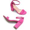 imageDREAM PAIRS Heels for Women Chunky Block Heel Open Toe Ankle Strap 35 Inch Heeled Sandals for Party Date WeddingHot Pink