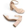 imageDREAM PAIRS Heels for Women Chunky Block Heel Open Toe Ankle Strap 35 Inch Heeled Sandals for Party Date WeddingNudenubuck