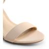 imageDREAM PAIRS Heels for Women Chunky Block Heel Open Toe Ankle Strap 35 Inch Heeled Sandals for Party Date WeddingNudenubuck