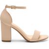 imageDREAM PAIRS Heels for Women Chunky Block Heel Open Toe Ankle Strap 35 Inch Heeled Sandals for Party Date WeddingNudenubuck