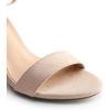 imageDREAM PAIRS Heels for Women Chunky Block Heel Open Toe Ankle Strap 35 Inch Heeled Sandals for Party Date WeddingNudesuede