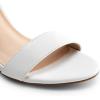 imageDREAM PAIRS Heels for Women Chunky Block Heel Open Toe Ankle Strap 35 Inch Heeled Sandals for Party Date WeddingWhite