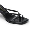 imageDREAM PAIRS Heels for Women Flip Flops Kitten Low Heels Open Square Toe Thong Heeled Sandals Sexy Fashion Comfort Shoes for Party Casual SlidesBlack
