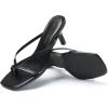 imageDREAM PAIRS Heels for Women Flip Flops Kitten Low Heels Open Square Toe Thong Heeled Sandals Sexy Fashion Comfort Shoes for Party Casual SlidesBlack