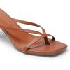 imageDREAM PAIRS Heels for Women Flip Flops Kitten Low Heels Open Square Toe Thong Heeled Sandals Sexy Fashion Comfort Shoes for Party Casual SlidesBrown