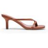 imageDREAM PAIRS Heels for Women Flip Flops Kitten Low Heels Open Square Toe Thong Heeled Sandals Sexy Fashion Comfort Shoes for Party Casual SlidesBrown