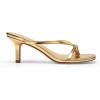 imageDREAM PAIRS Heels for Women Flip Flops Kitten Low Heels Open Square Toe Thong Heeled Sandals Sexy Fashion Comfort Shoes for Party Casual SlidesGold