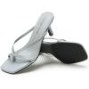 imageDREAM PAIRS Heels for Women Flip Flops Kitten Low Heels Open Square Toe Thong Heeled Sandals Sexy Fashion Comfort Shoes for Party Casual SlidesGrey