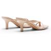 imageDREAM PAIRS Heels for Women Flip Flops Kitten Low Heels Open Square Toe Thong Heeled Sandals Sexy Fashion Comfort Shoes for Party Casual SlidesNude