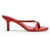 imageDREAM PAIRS Heels for Women Flip Flops Kitten Low Heels Open Square Toe Thong Heeled Sandals Sexy Fashion Comfort Shoes for Party Casual SlidesRed