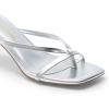 imageDREAM PAIRS Heels for Women Flip Flops Kitten Low Heels Open Square Toe Thong Heeled Sandals Sexy Fashion Comfort Shoes for Party Casual SlidesSilver