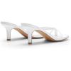imageDREAM PAIRS Heels for Women Flip Flops Kitten Low Heels Open Square Toe Thong Heeled Sandals Sexy Fashion Comfort Shoes for Party Casual SlidesWhite