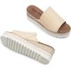 imageDREAM PAIRS Platform Sandals Women Slipon Espadrille Bohemia Wedge Sandals Comfort Dressy Summer Open Toe Canvas Slides for Womens Outdoor Walking Beach VacationNude