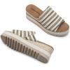 imageDREAM PAIRS Platform Sandals Women Slipon Espadrille Bohemia Wedge Sandals Comfort Dressy Summer Open Toe Canvas Slides for Womens Outdoor Walking Beach VacationNaturalfabric